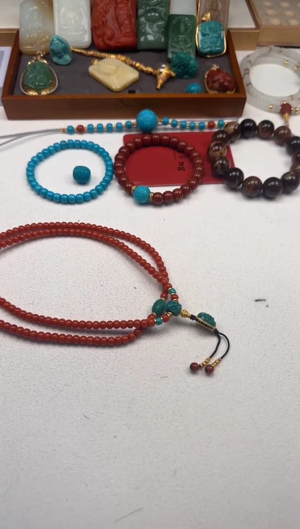 18K金镶嵌手串手串南红玛瑙不**～手串手串