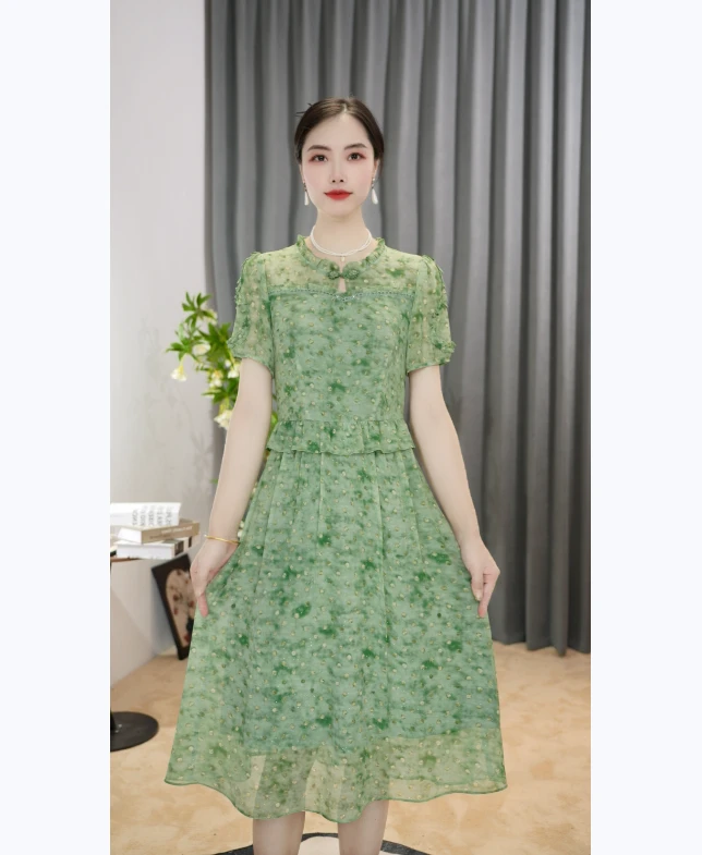 【心依女装】2025新款夏季连衣裙气质洋气收腰显瘦xy-067