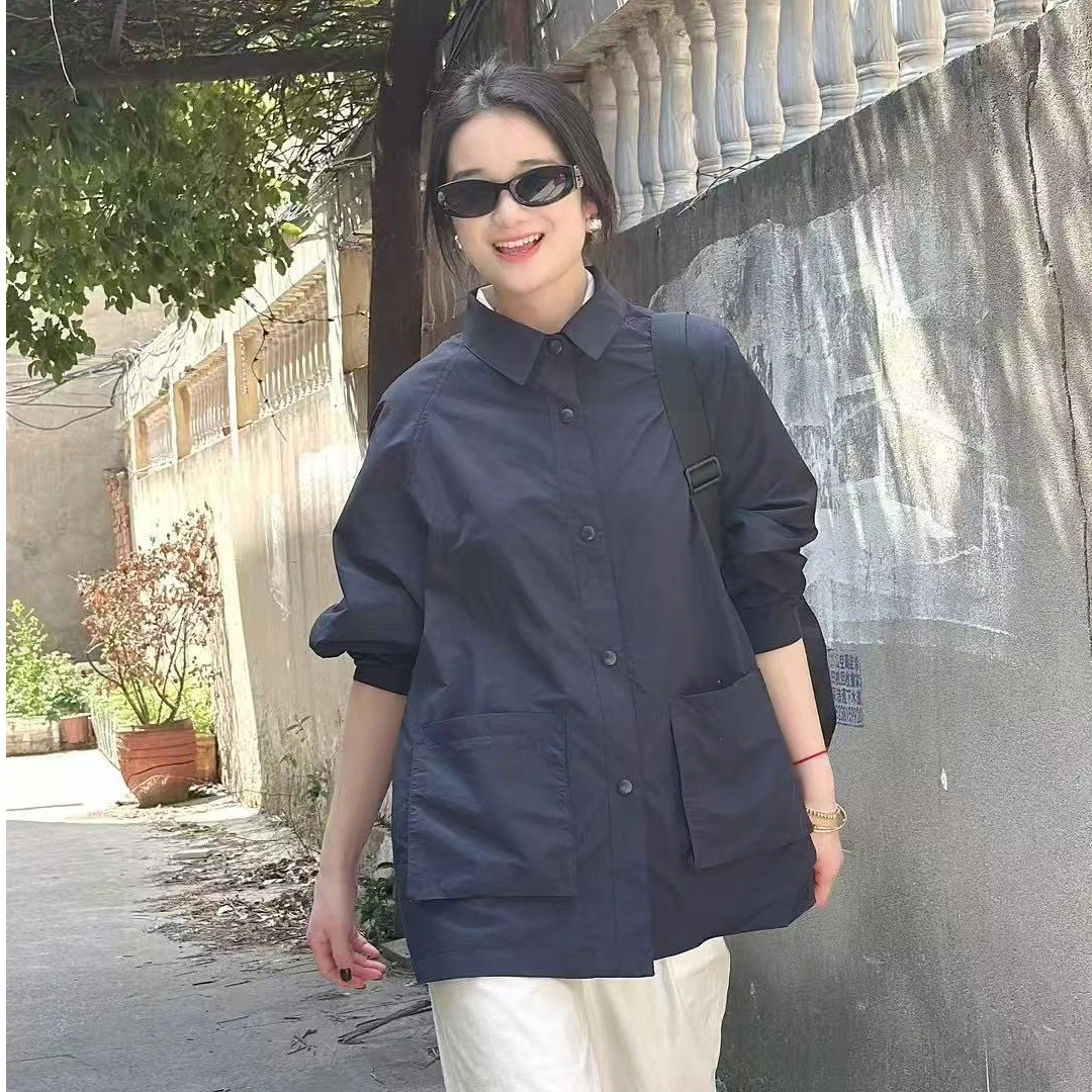 2025宇姐精选1079春季宽松大口袋休闲百搭时尚气质风衣外套