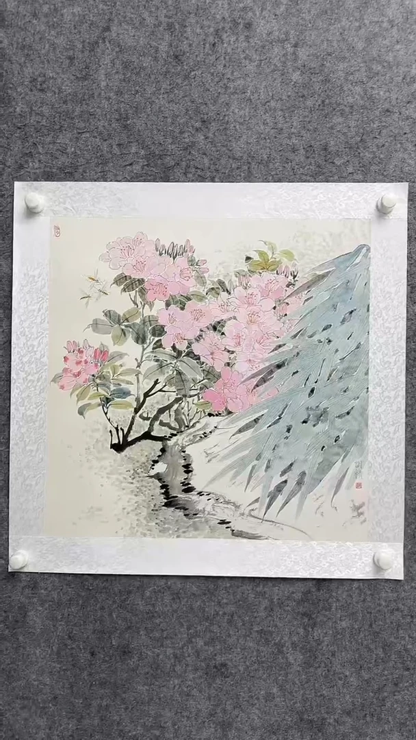 国画邹训精-4平尺-花鸟国画
