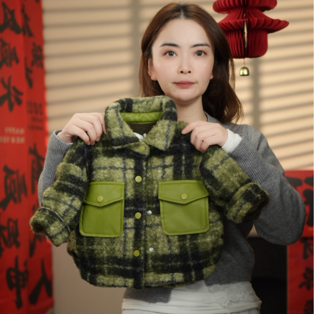 【现货】新款加厚拼接棉衣外套男中小童洋气连帽棉服保暖童装23182