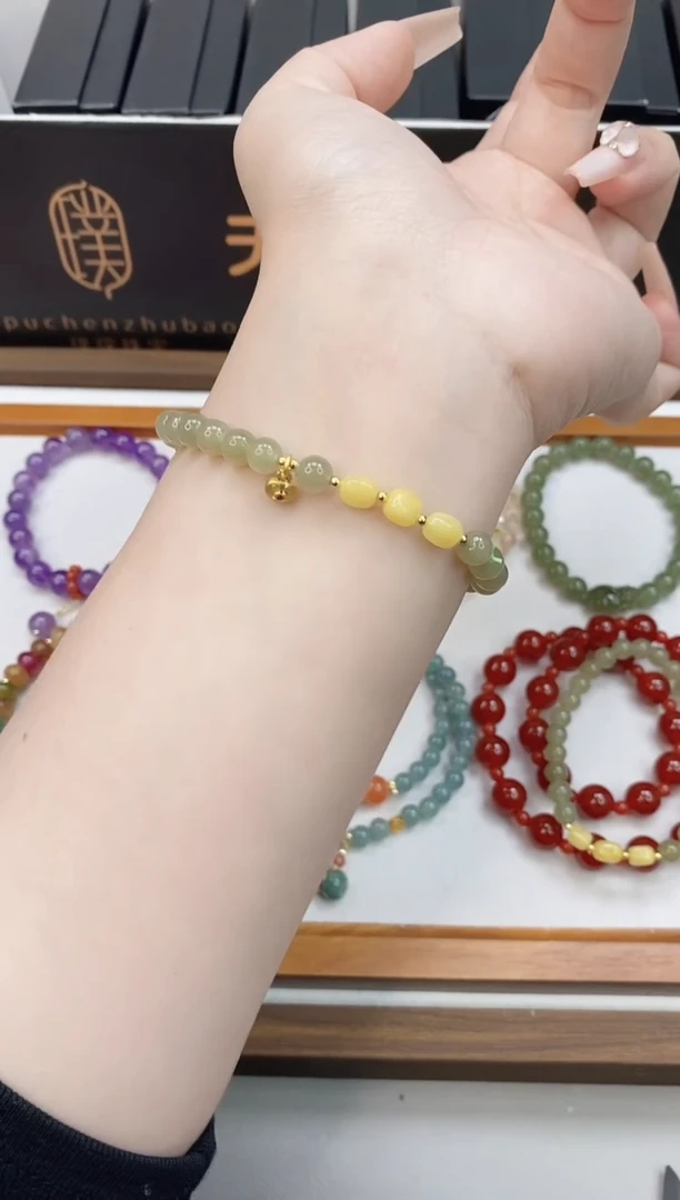 未镶嵌手链和田玉多样性发一SL9020