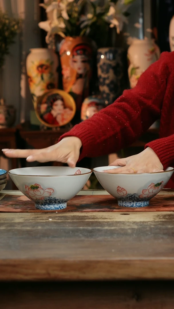 【闪购商品】瓷片景德镇纯手工釉下彩精品餐具