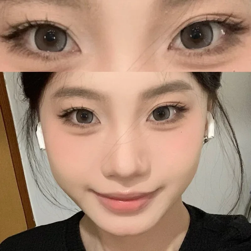 琪瞳【日抛10片】炼乳咖啡棕色美瞳三明治工艺彩色隐形眼镜梦幻混血