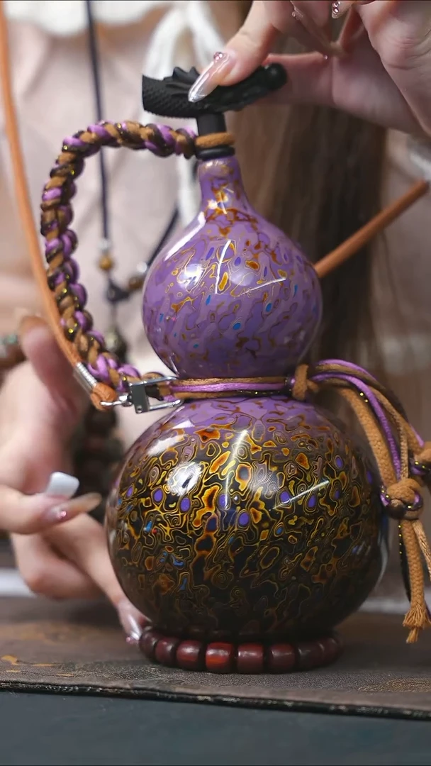 【闪购商品】WQ109漆艺酒葫芦不包手串及旋转底座