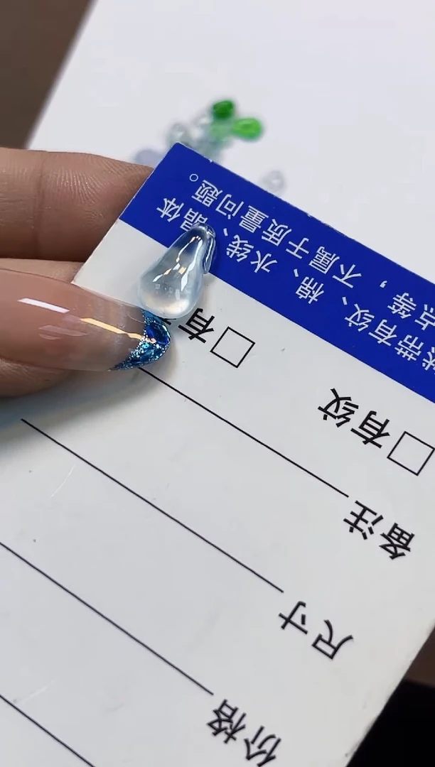 裸石翡翠聚乔25玻璃种福瓜13.3*7.8*4.2