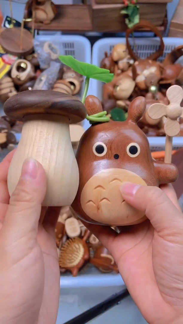 风车龙猫+蘑菇牙签筒