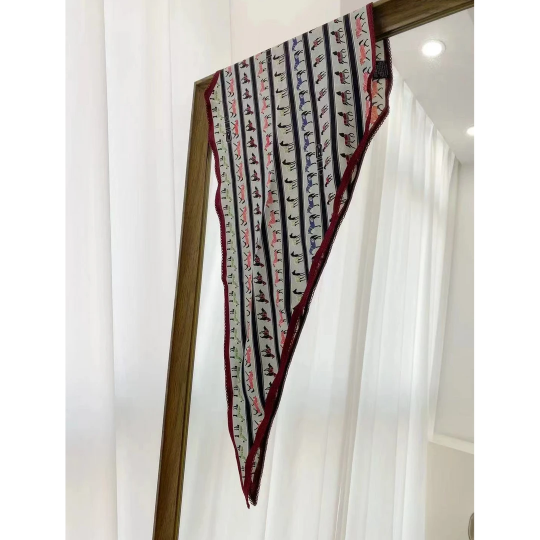 围巾女羊毛桑蚕丝骏马列对菱形巾洋气女小围巾42*140cm围巾直播