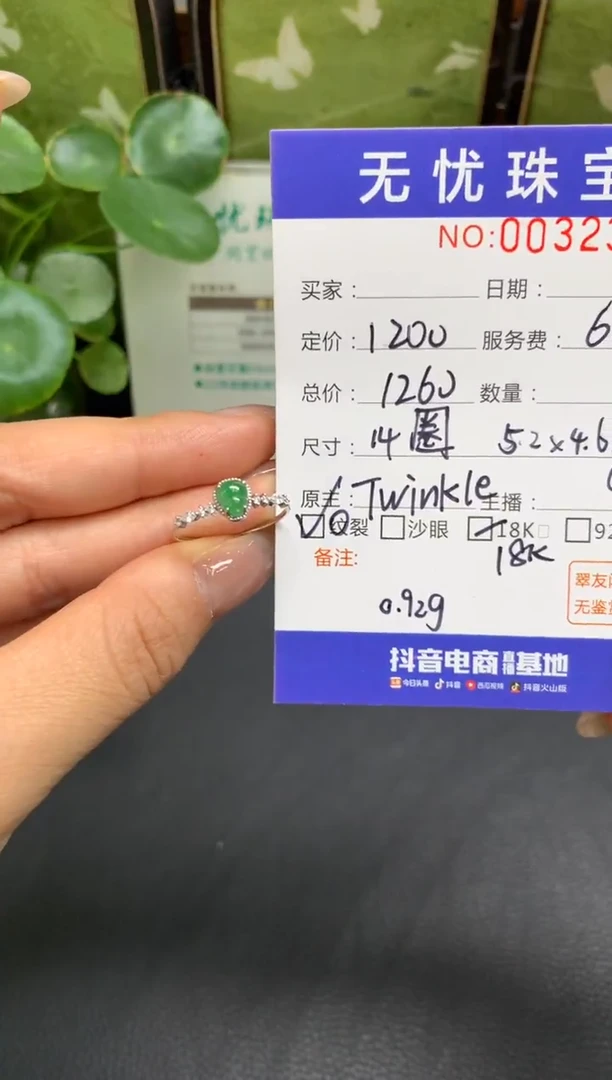 18K金镶嵌定制翡翠妮*D726