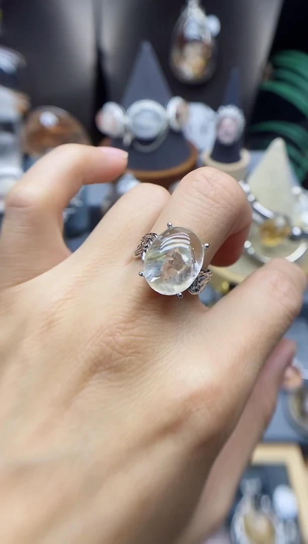 银S925镶嵌珠宝半成品水晶定制定制