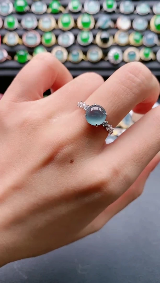 【闪购商品】翡翠戒指银S925镶嵌1111111