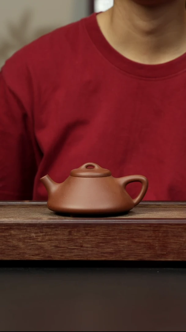 紫砂茶壶底槽清 子冶石瓢全手
