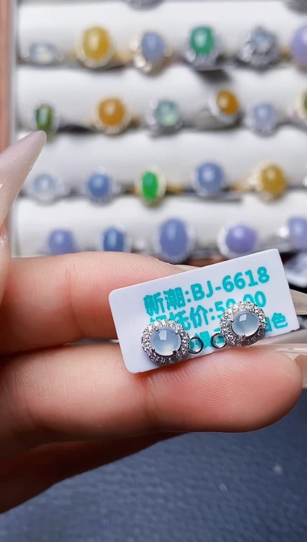 银S925镶嵌戒指翡翠5539