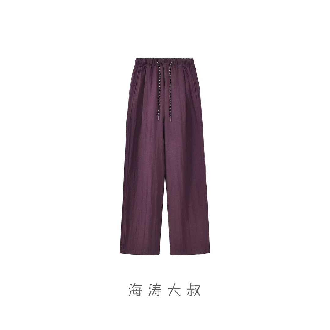 【海涛大叔】「拉风老钱裤」天丝亚麻老钱夏日凉感直筒裤TCWX062