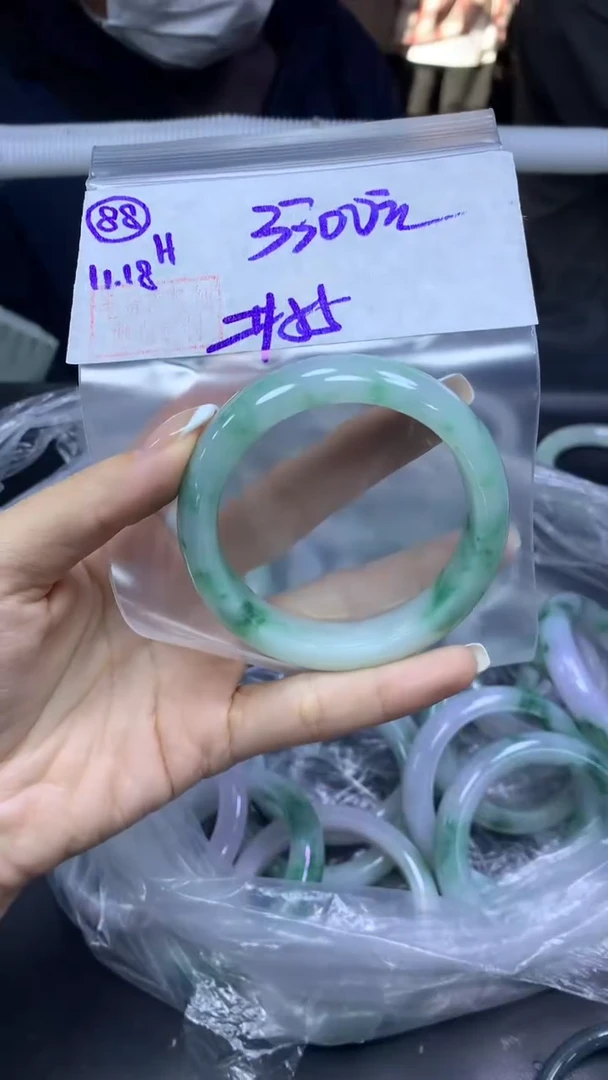 未镶嵌定制翡翠88手镯55+3300元+拍一发一