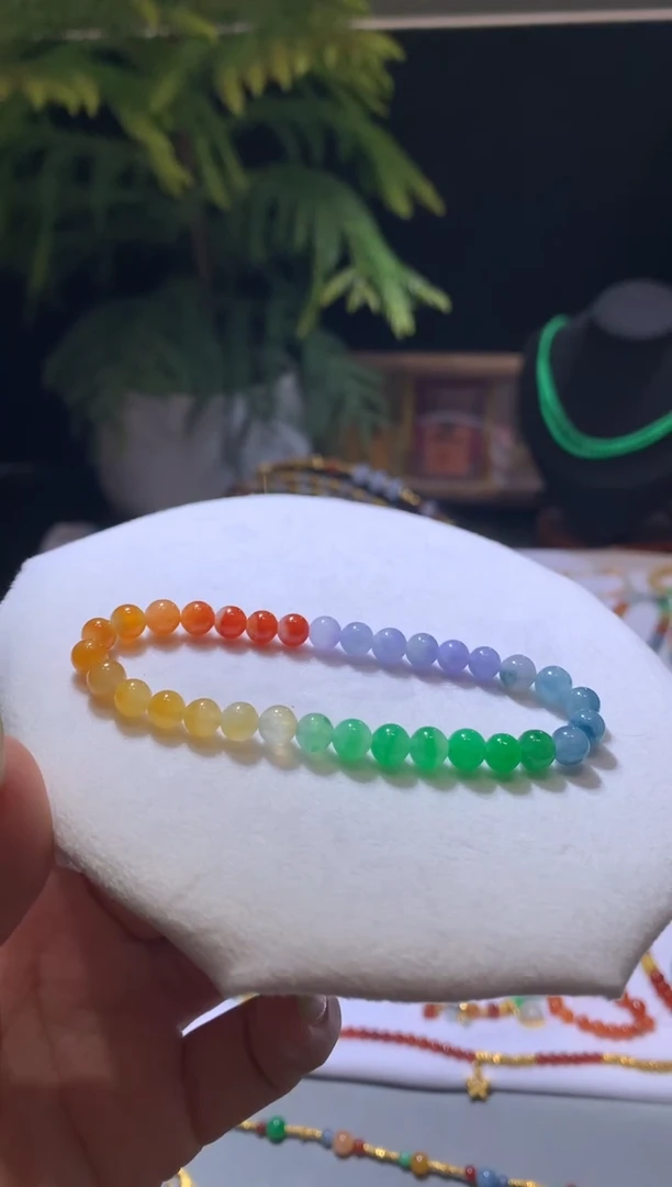 【闪购商品】定制翡翠未镶嵌5.8*手串45000+2250