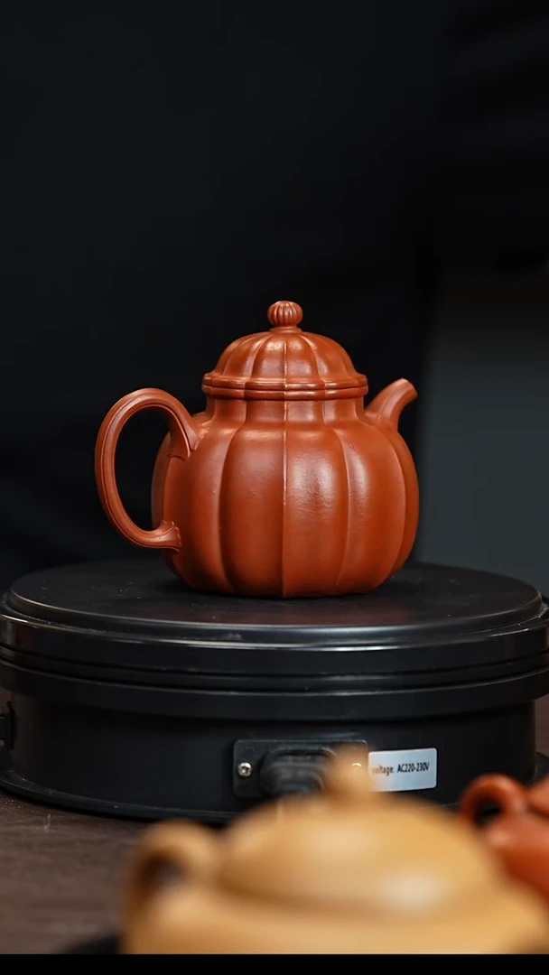茶壶紫砂?*、手工原矿紫砂壶筋纹