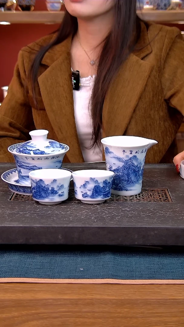 简装家用款4件套 白瓷陶瓷茶具