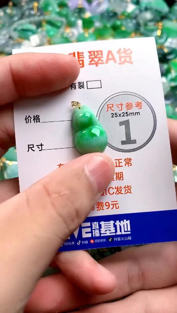 颈饰18K金镶嵌翡翠0835702991