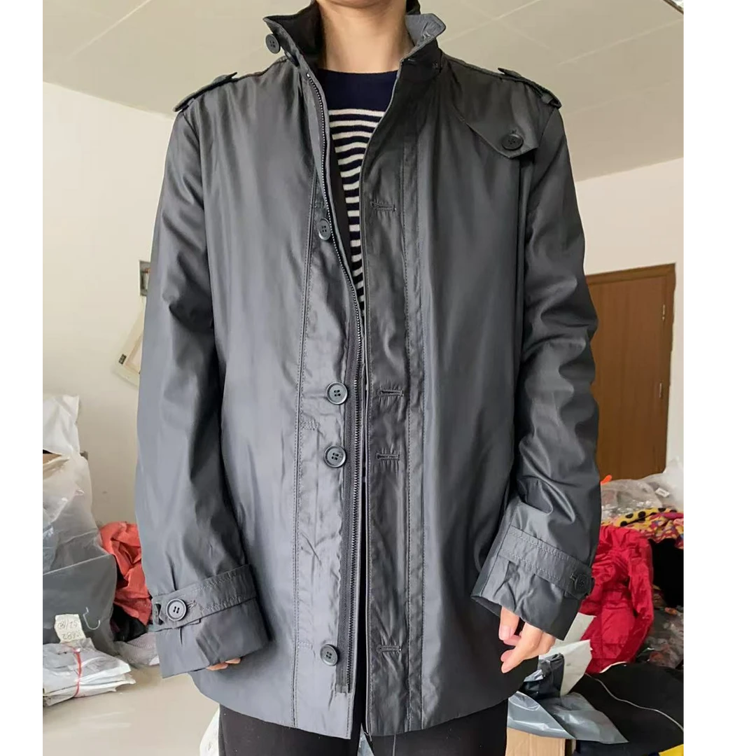 （A01）诺奇男士休闲风衣百搭春秋风衣外套经典8001