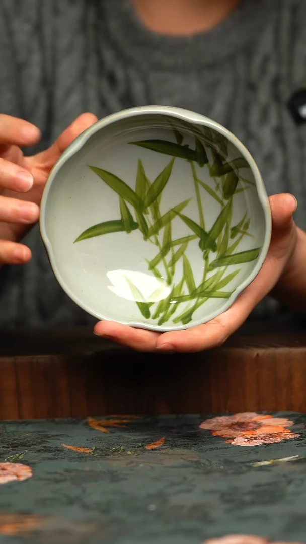 杯釉下彩手工手绘同款陶器