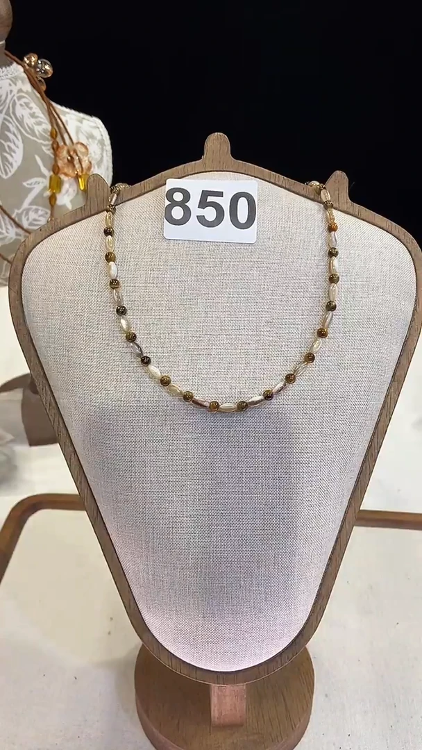 项链钛钢淡水珍珠850