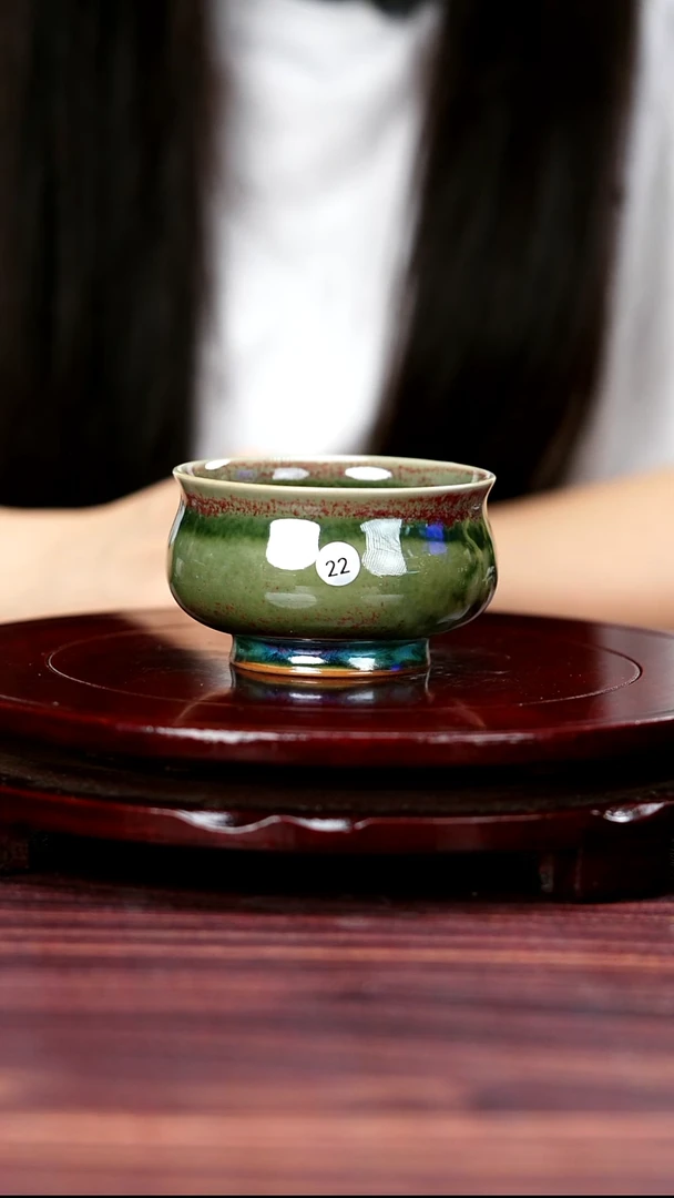 22#盼龙窑一级品原矿钧瓷炉氏杯