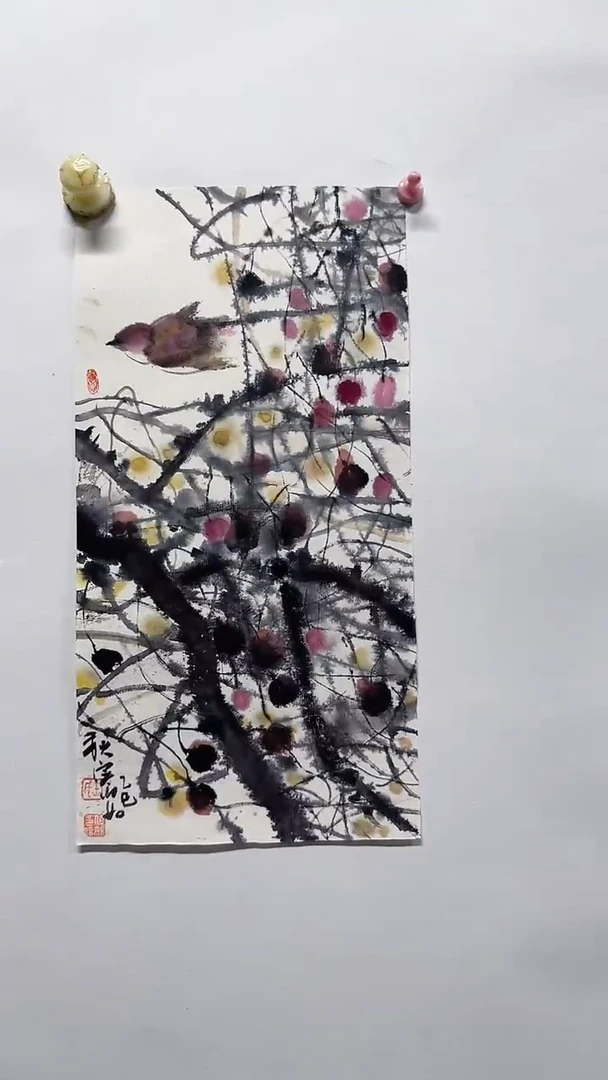 国画王佰如1平尺国画作品