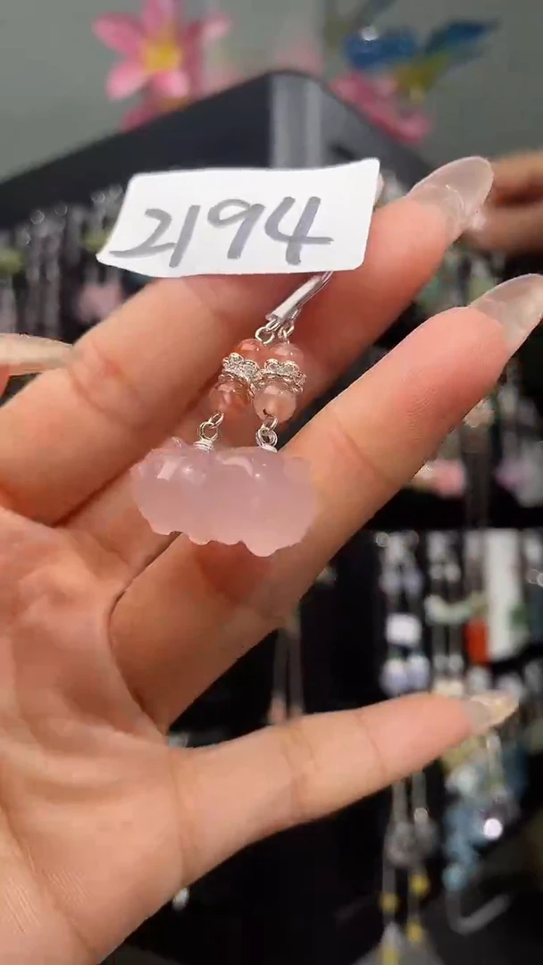 银S925镶嵌耳饰紫晶喜欢拍