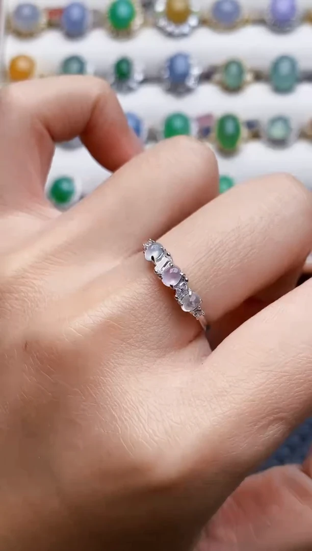 银S925镶嵌戒指翡翠6621