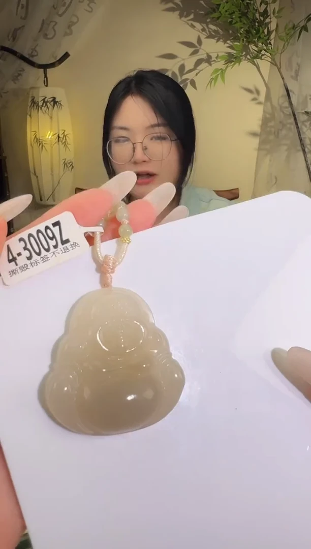 和田玉未镶嵌颈饰45佛公 3009