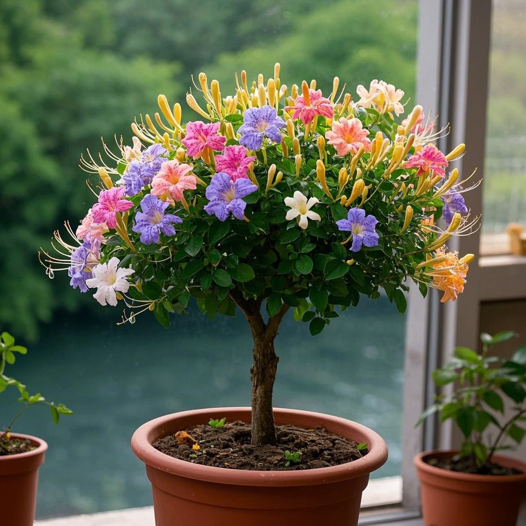 金银花树苗盆栽浓香型花朵可泡茶庭院地栽室内种植耐寒耐旱植物