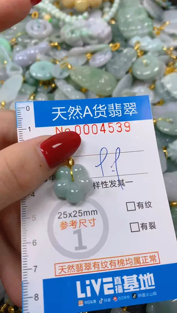 颈饰未镶嵌翡翠净货挂件-4539