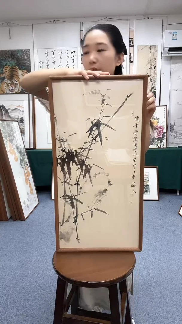 国画35*68实木画框顺丰包邮手绘