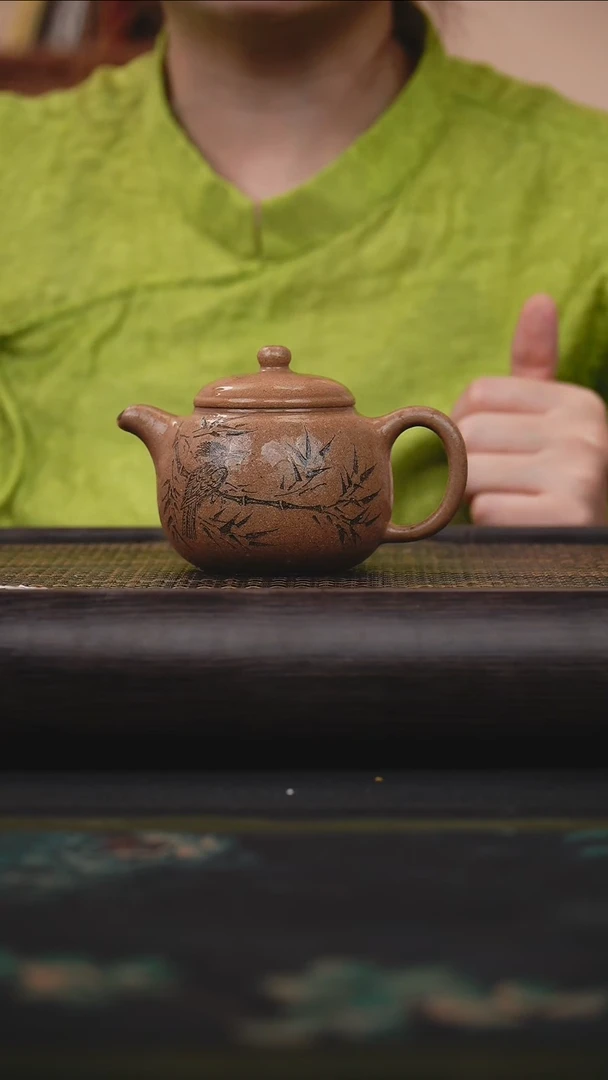 茶壶紫砂匏樽壶 青降坡