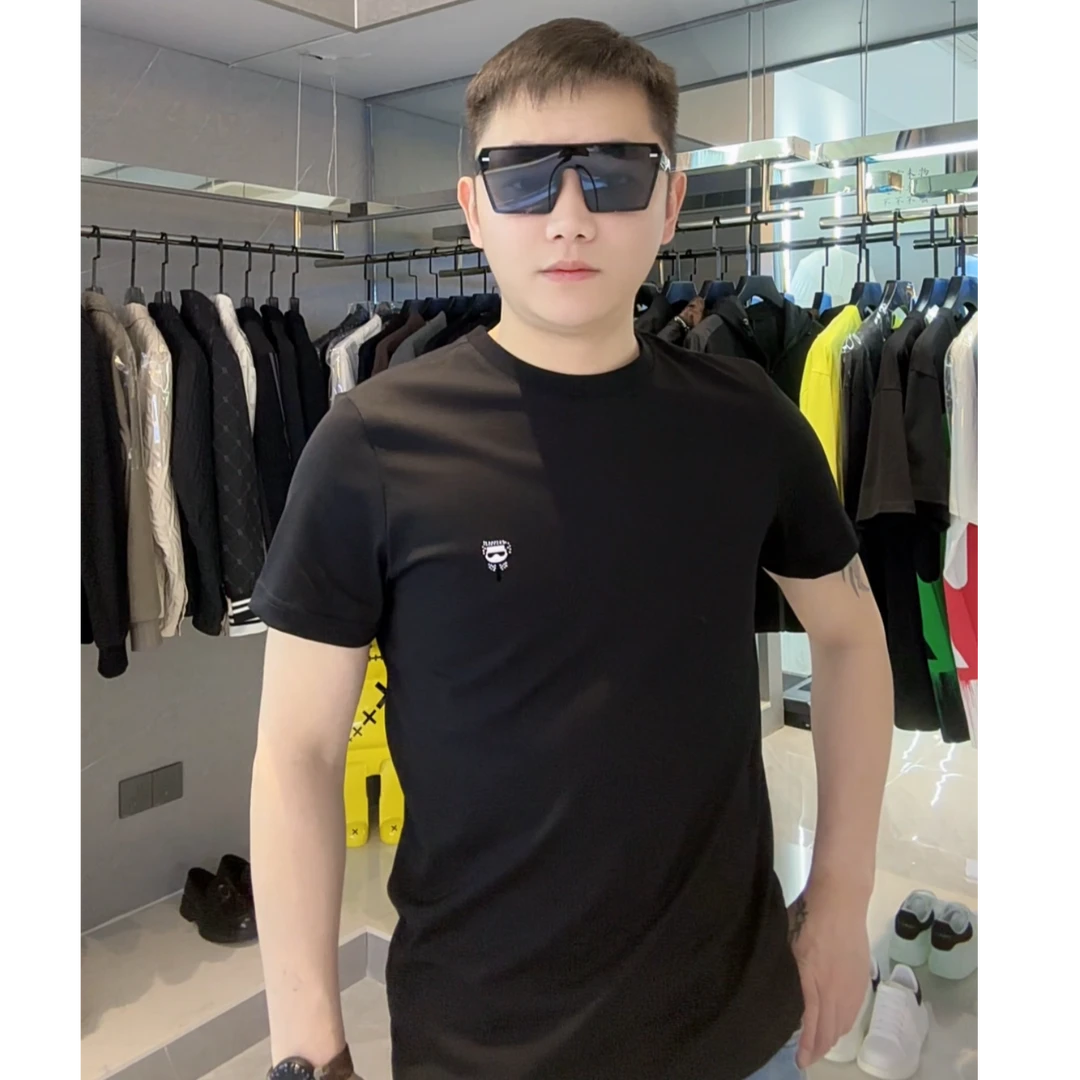 欧货高品男士T恤夏季新品时尚流行弹力圆领短袖男装纯色短袖F99