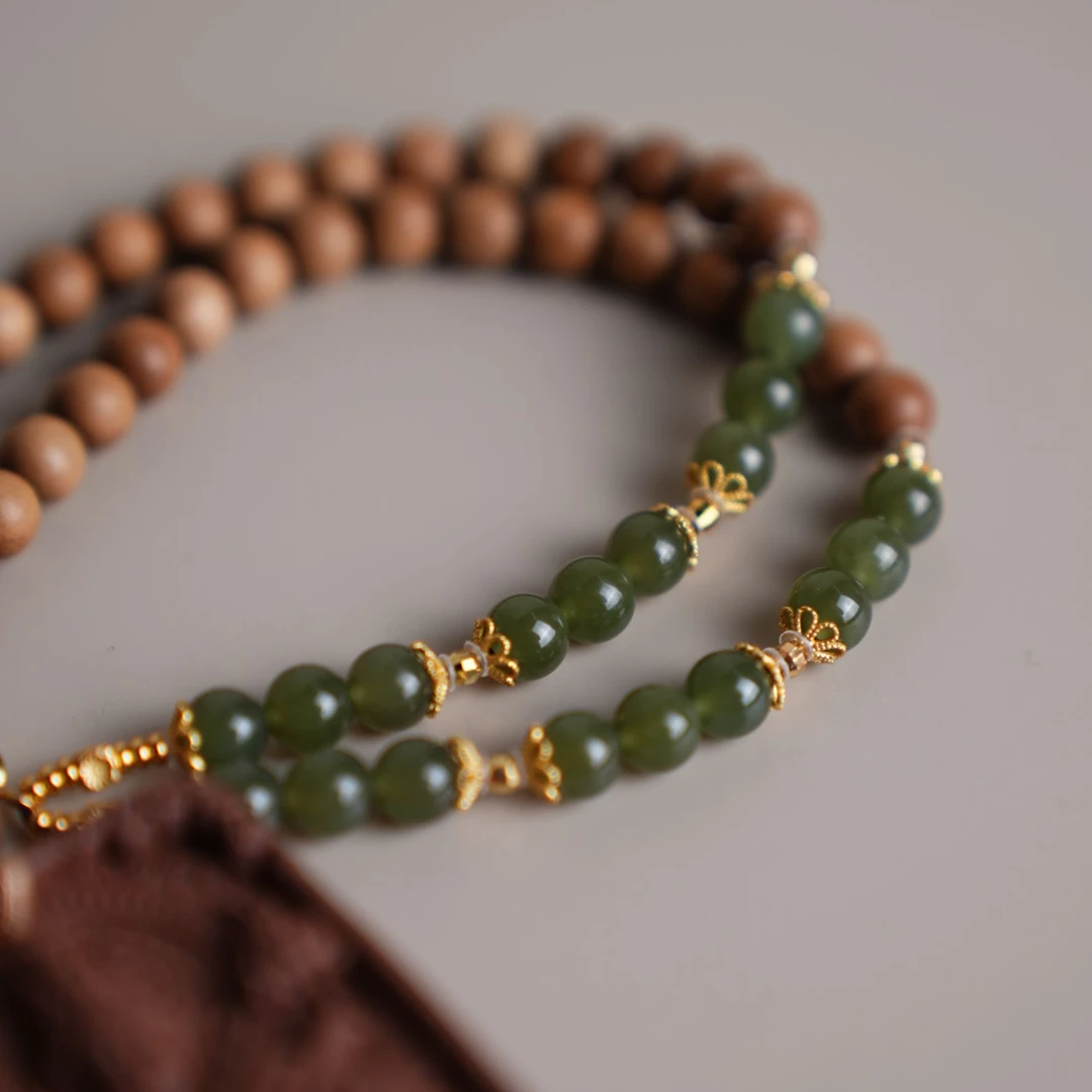 非金属木质项链 【八大守护香牌链子】手作项链饰品