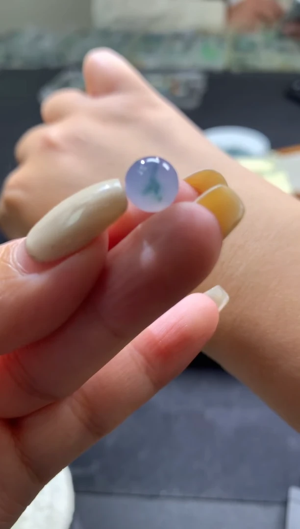 未镶嵌定制翡翠卡8mm