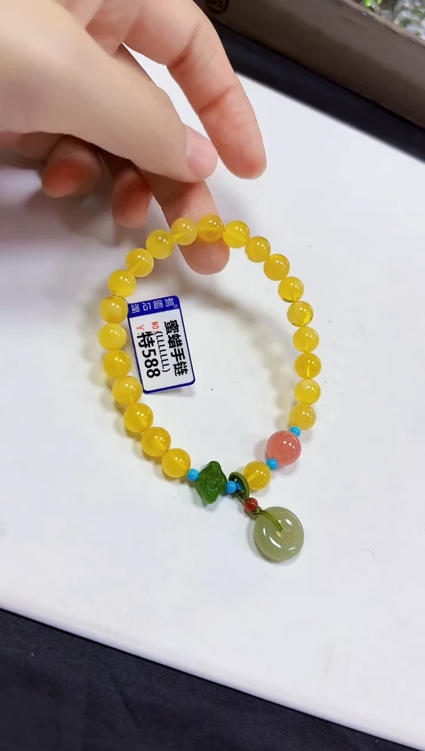 蜜蜡颈饰未镶嵌手链7+