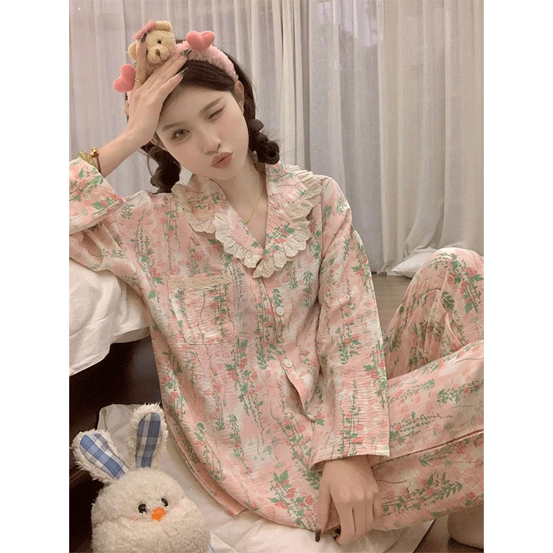 【Lucky优选】睡衣女春秋季薄款云朵棉长袖2025新款甜美家居服套装