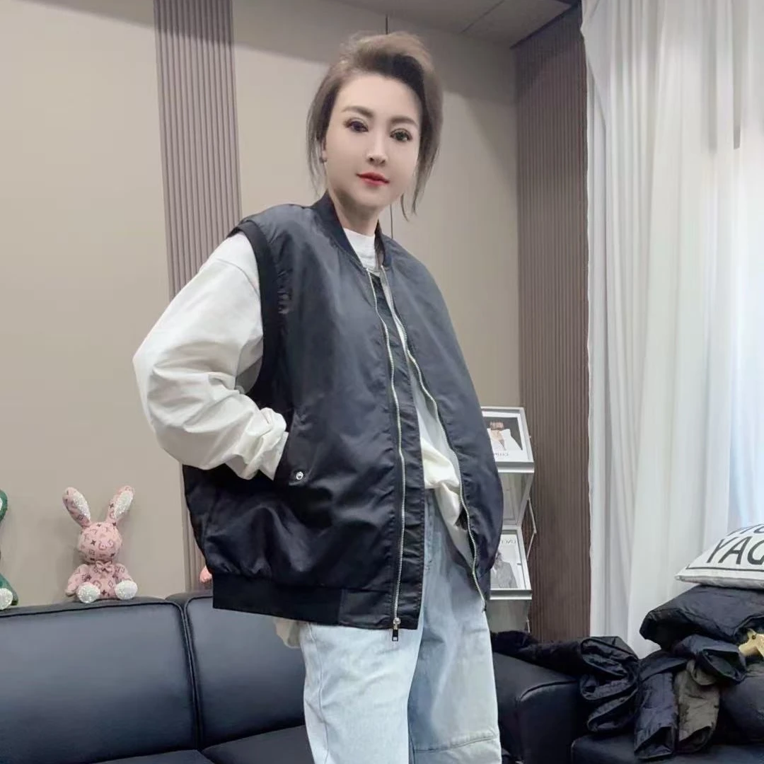 62102【薇语莎】春季新款时尚百搭休闲拉链款马夹