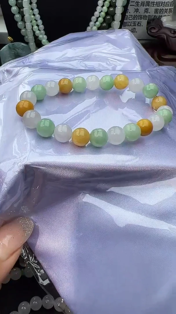 未镶嵌手串翡翠玉珠卡8左右