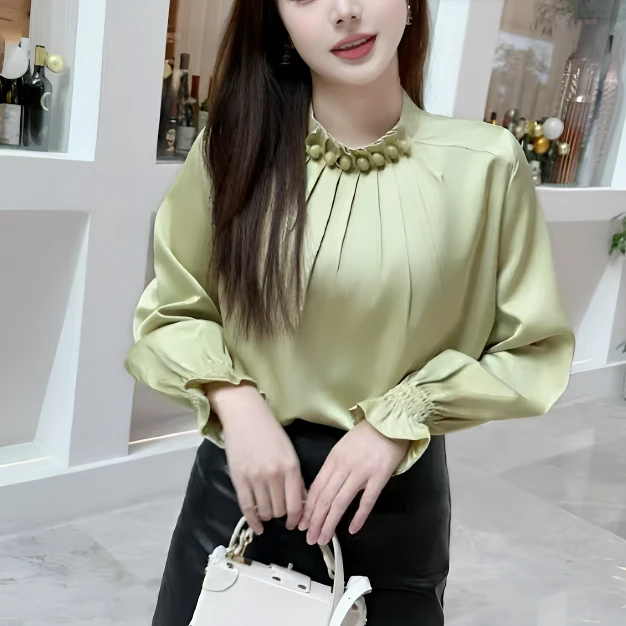 【锦衣服饰】STSZ 90781轻奢领重工钉珠衫