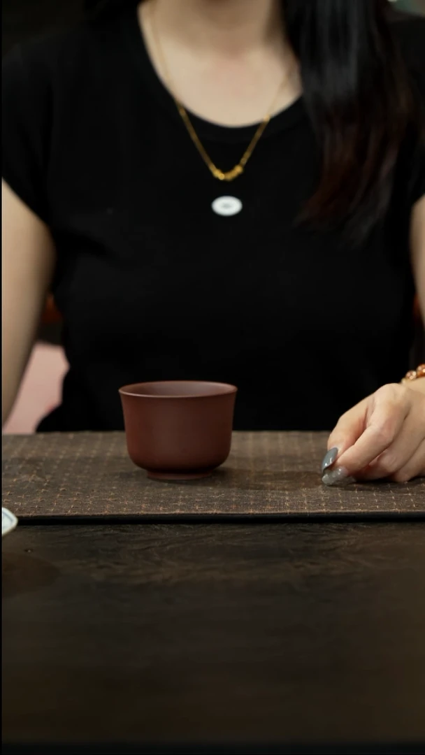 茶壶紫砂紫泥茗香杯100cc