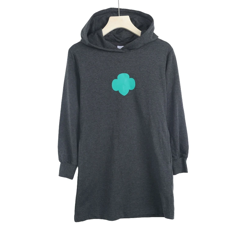 W0056秋冬新款宽松显瘦休闲连帽卫衣中长款卫衣裙长袖针织女士