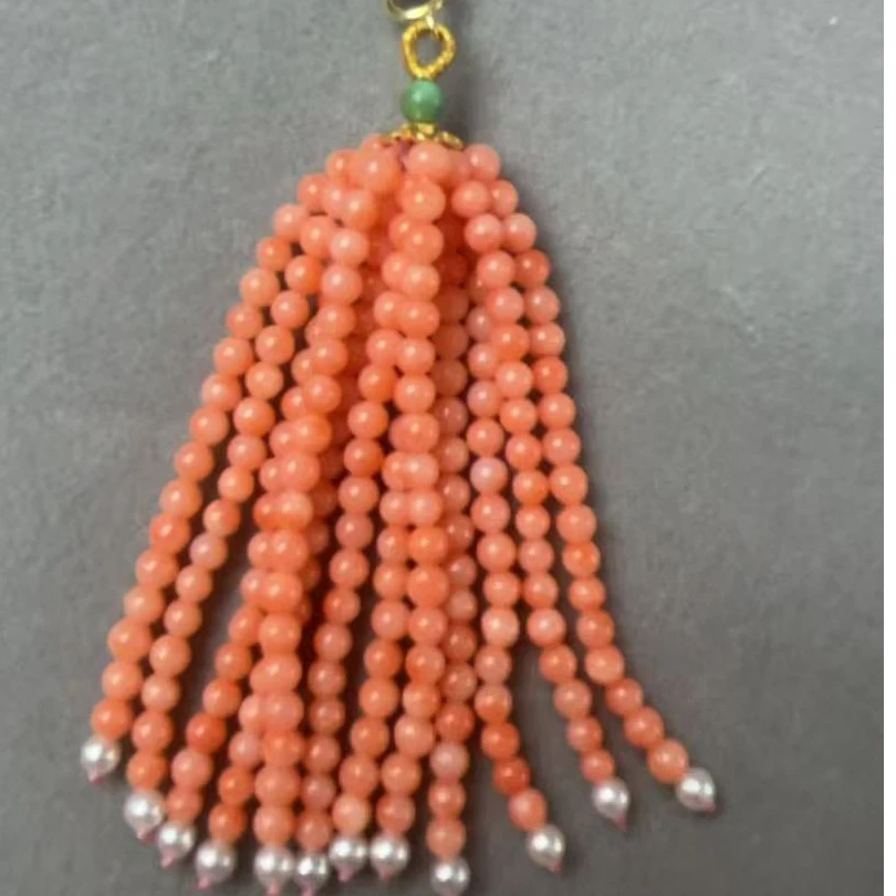 精品珊瑚流苏挂件C10