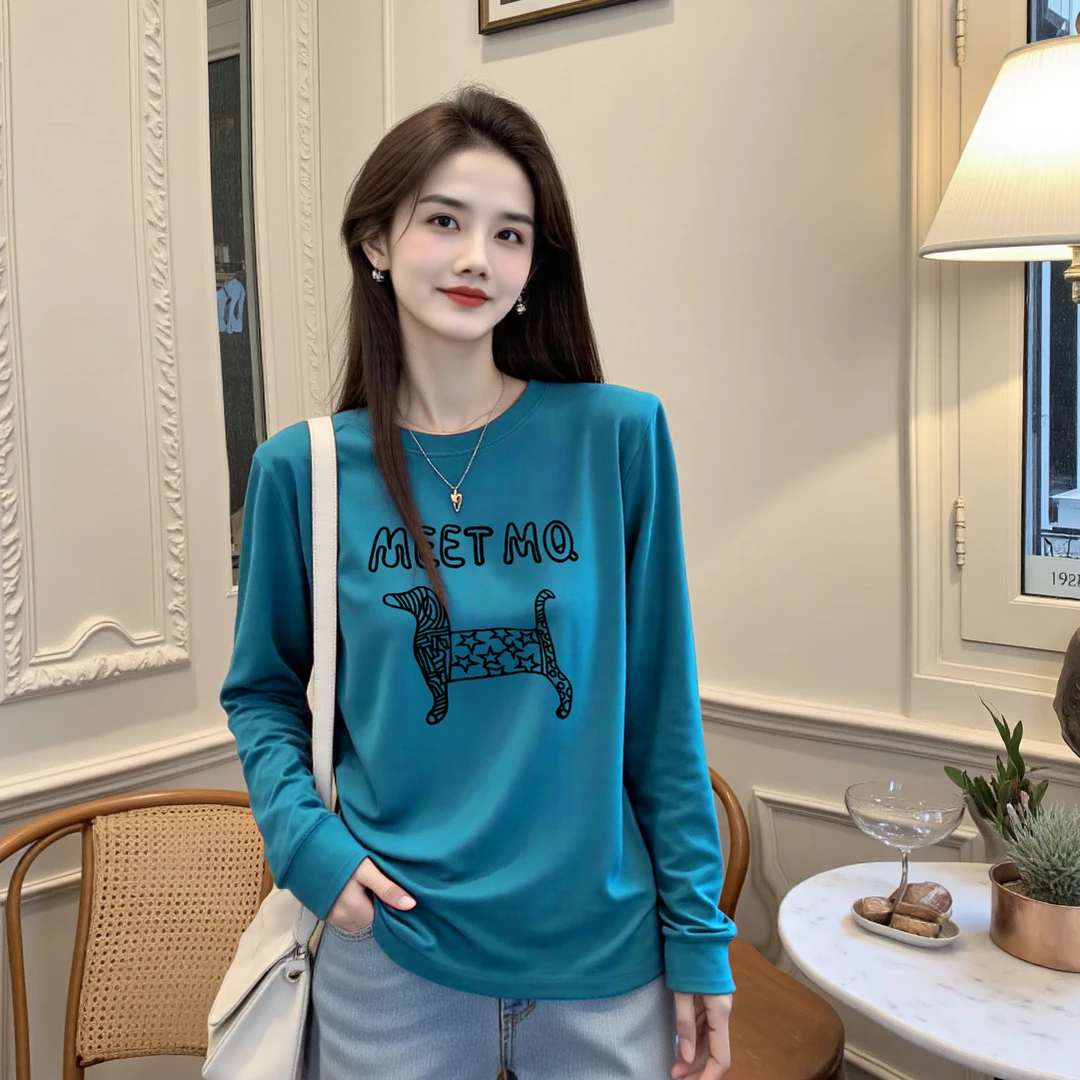 【遥望】正肩卫衣绒衫保暖打底单穿卫衣宽松长袖时尚灰