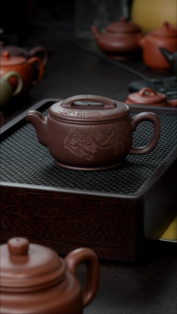 茶壶紫砂用****2天青汉瓦半手150刻回纹150