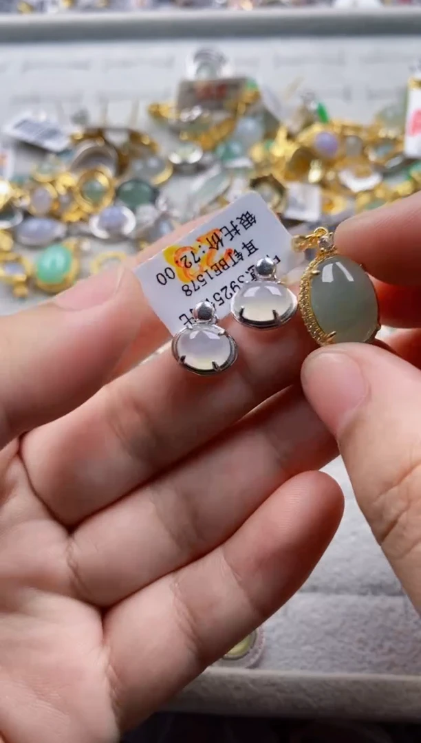 翡翠戒指银S925镶嵌1111       2