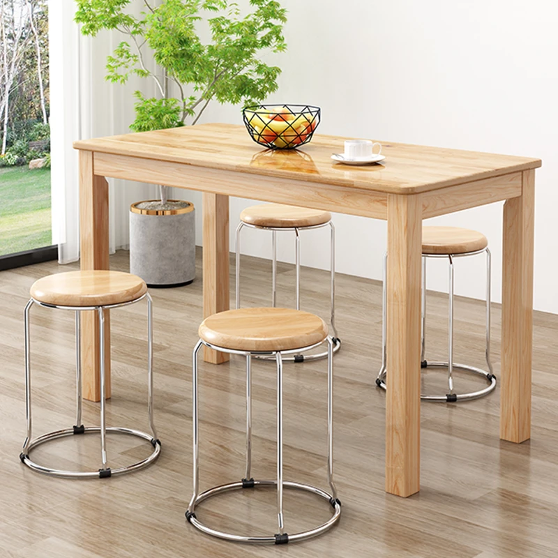 实木餐桌快餐桌面馆小吃店早餐桌椅组合经济家用长方形台可订做